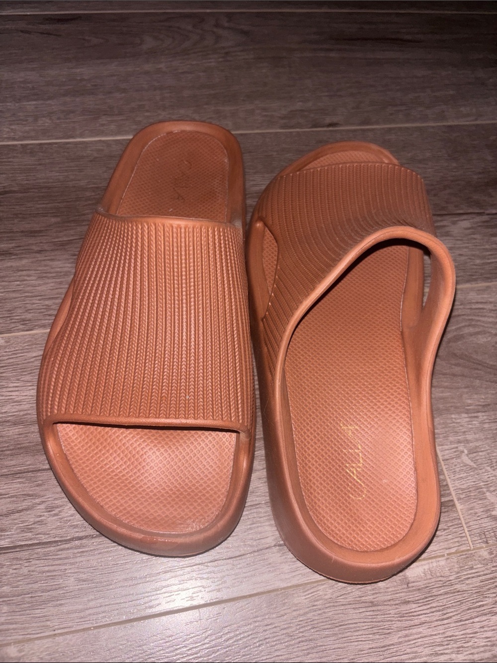 CALIA by Carrie Underwood Terracotta Slide Sandals